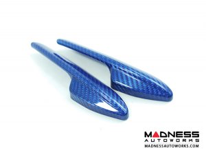 Alfa Romeo Stelvio Interior Door Handle Trim Set - Carbon Fiber - Blue Candy Alfa Romeo Stelvio Interior Door Handle Trim Set - Carbon Fiber - Blue Candy